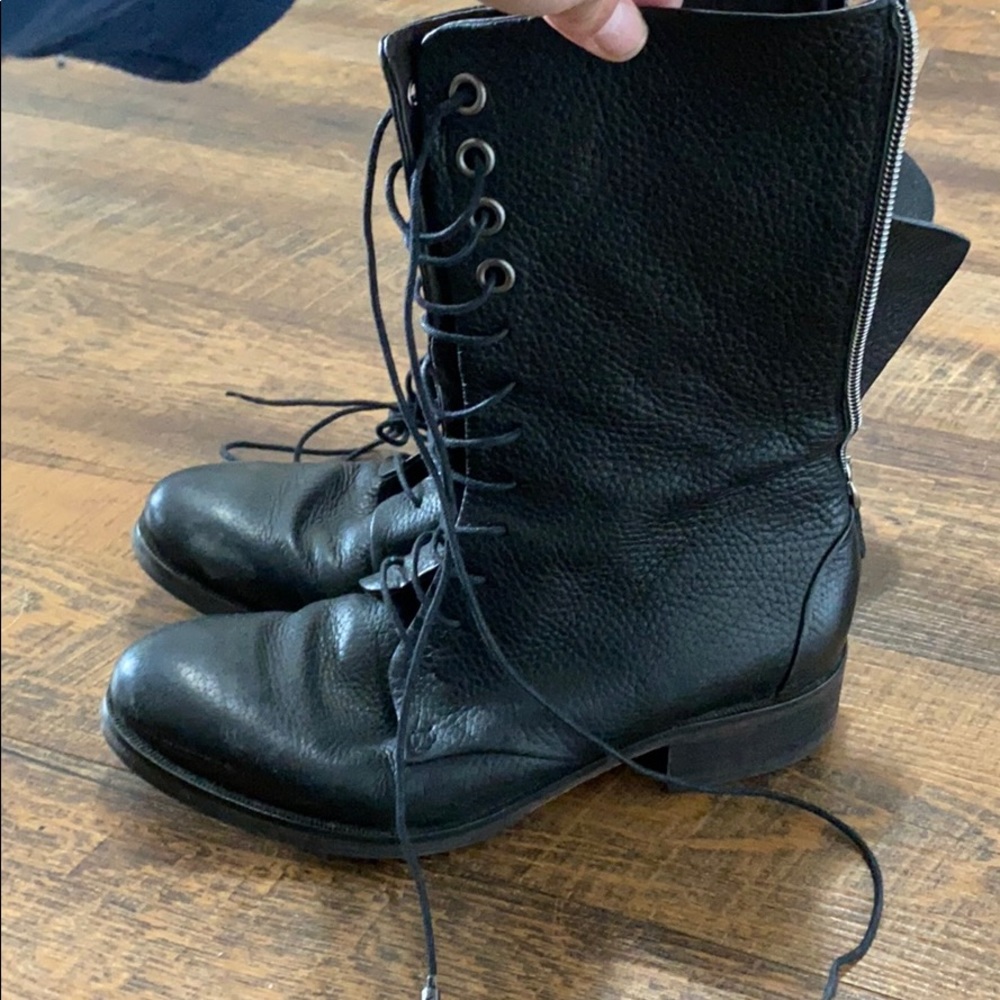 Vero cuoio combat boots real leather made in Italy
